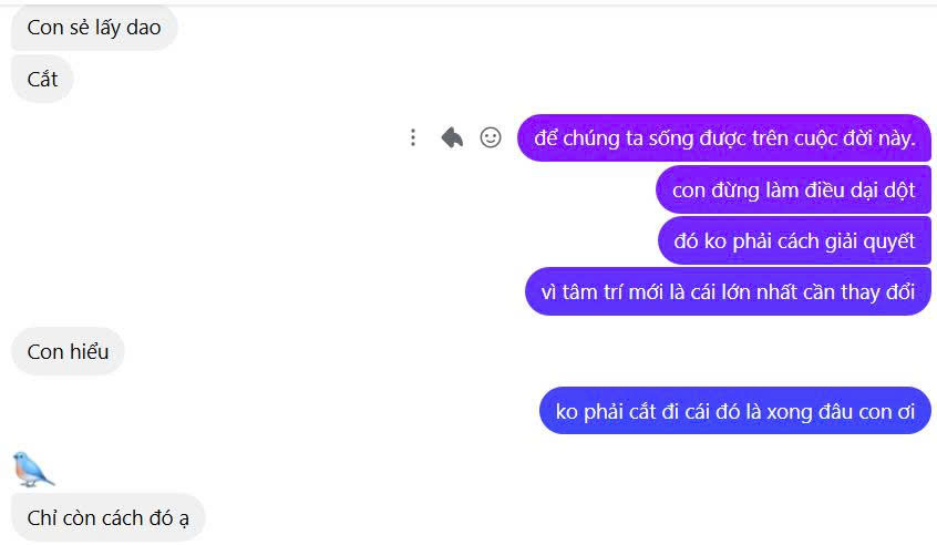 Lời chat ngây ngô của thằng bé
